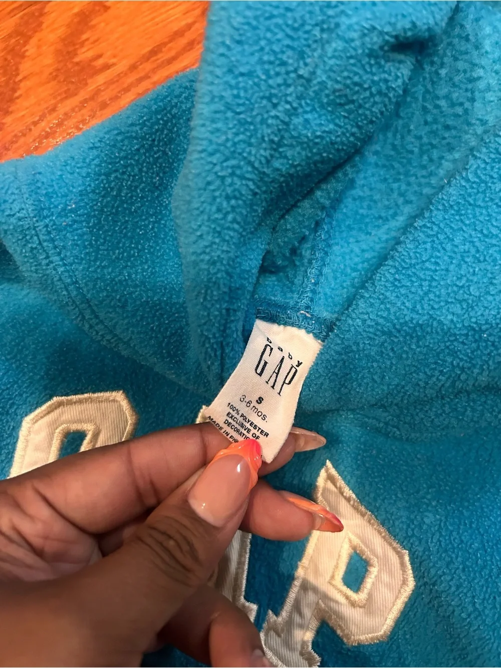Vintage GAP Fleece Pullover Hoodie Baby 3-6 Months